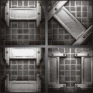 Vector metal background set N7