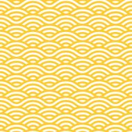 Yellow and white waves seamless pattern