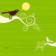 Let it be bird on branch ecology illustration
