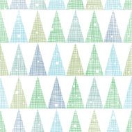 Abstract Christmas trees forest in snow seamless pattern background