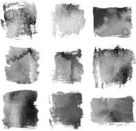 Black grunge brushes and banners