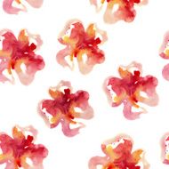 Watercolor seamless ornament with flowers