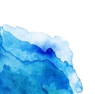 Wavy Abstract light blue watercolor background isolated on white N2