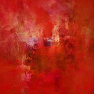 red abstract on canvas
