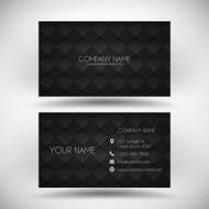 Modern Business Card Template with Black Squares Background