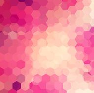 abstract background consisting of pink orange hexagons