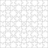 Jigsaw puzzle blank template vector N2