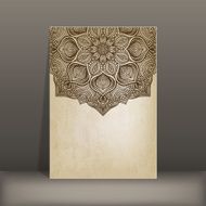 grunge paper card with circular pattern N2
