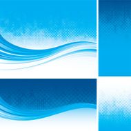Blue Haltone flow backgrounds