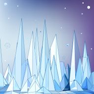 Mountains Vector 3D concept illustration N4