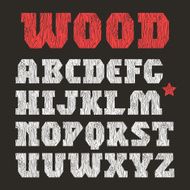 Serif font in military style