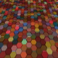 Abstract background with colorful hex polygons N2