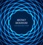 Abstract blue circle wavy border background with light effects N2