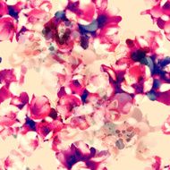photo and watercolour seamless pattern with flowers - digital artwork N2