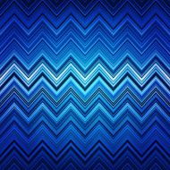 Abstract blue white and black zig-zag warped stripes ethnic N2