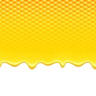 Yellow pattern with honeycomb and honey drips