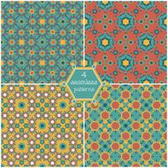 4 different vector seamless patterns (tiling) N4