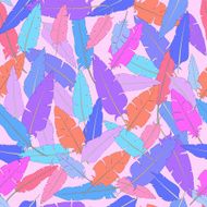 Bright seamless feather pattern N2