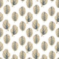 Seamless pattern with beautiful spring leaves N3