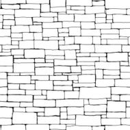 Seamless brick wall background (drawn with ink)