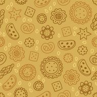 Seamless pattern with cookies Perfect for wallpapers textile wrapping papers