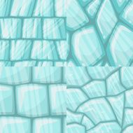 Vector cartoon ice seamless texture collection N2