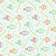 Seamless pattern with fishes N2