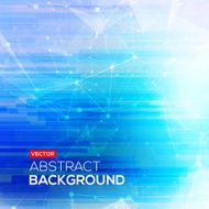 Abstract polygonal blue low poly bright background with connecting dots