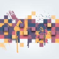 Abstract texture with colorful squares