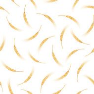 Seamless background with ears of wheat Vector illustration