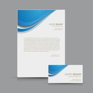 Blue corporate identity kit