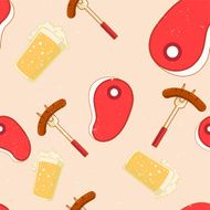 barbecue seamless pattern