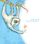 Sloth with decorative heart