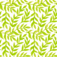 Spring leaves seamless watercolor pattern-model for design of gi N3