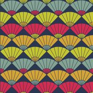 Bright fan pattern Based on Traditional Japanese Embroidery