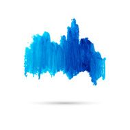 Blue watercolor stain Template for text or graphics Vector