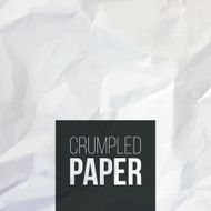 Texture of white crumpled paper background