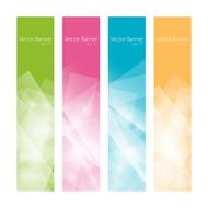 Set colorful polygonal banners vector illustration