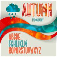 Rounded lines trendy typeface