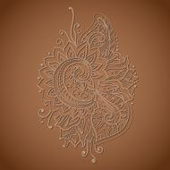 Traditional vector oriental floral ornament with a lot of detail N2