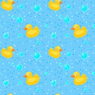 Rubber ducks and bubbles pattern N2