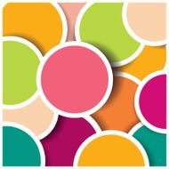 Abstract 3d circle background colorful pattern design vector illustration