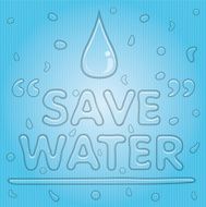 Water Save Text