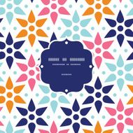 Vector abstract colorful stars frame seamless pattern background