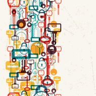 Seamless pattern with locks and keys icons N3