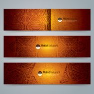 Collection banner design African art background vector illustration N2