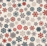Seamless pattern of snowflakes N18