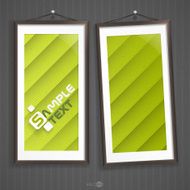 Two Frames Of Picture On A Striped Old Wall N7