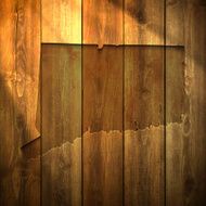 Connecticut Map on lit Wooden Background
