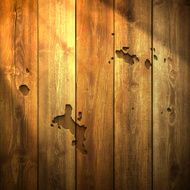 Seychelles Map on lit Wooden Background